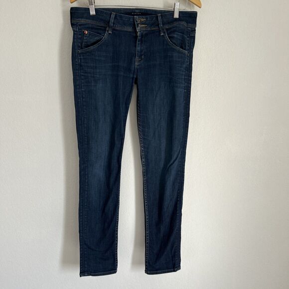 Hudson Jeans Dark Wash Denim Mid Rise Bootcut w Flap Pockets Stretchy Sz 30 - Picture 1 of 15